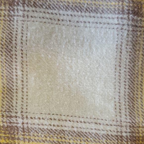 Vans•M flannel shirt button down plaid tan/brown - Picture 10 of 10